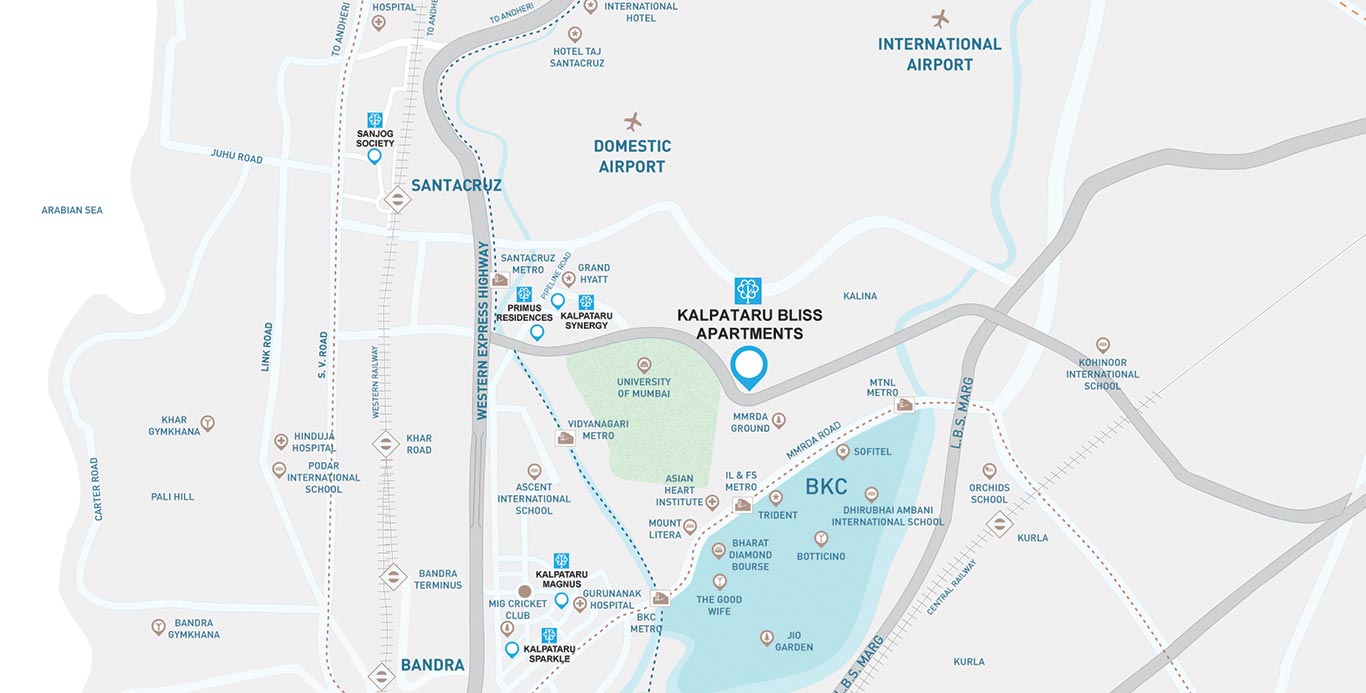 Kalpataru Bliss Apartments Location