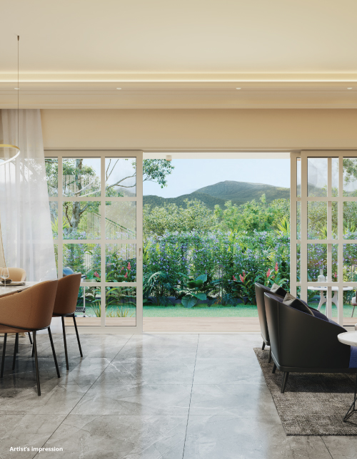 EXPANSIVE LIVING AREA WITH AN OPEN-AIR BACKYARD